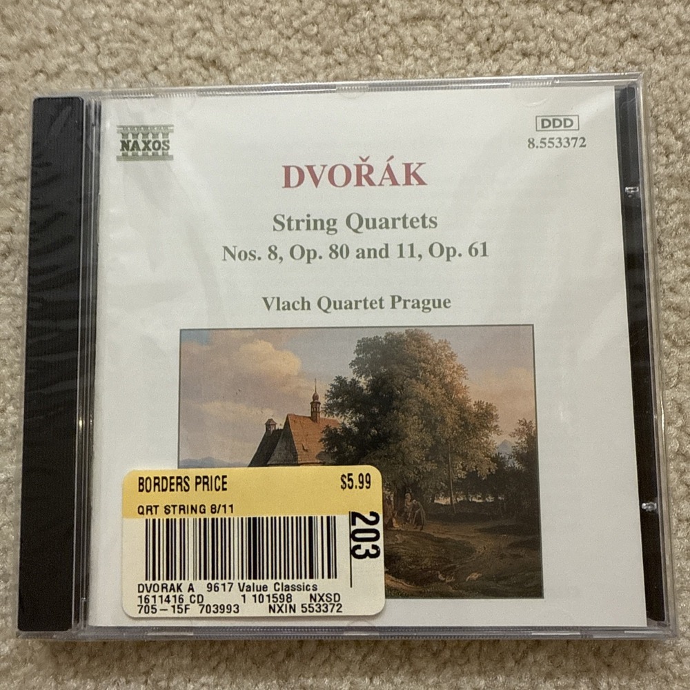 Dvorak String Quartets Nos 8 & 11 Vlach Quartet Prague Naxos CD 8.553372 1996